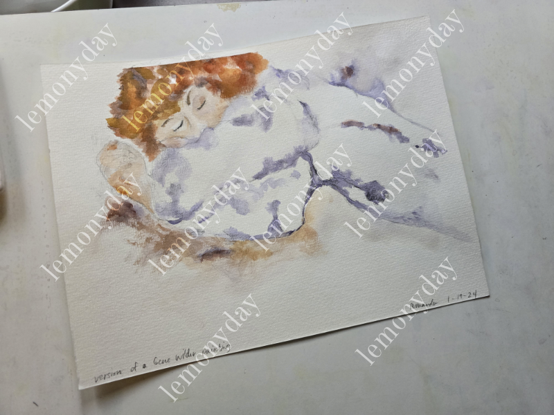 class exercise - gene wilder painting